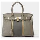 Borsa HERMES Birkin 30 in Pelle Grigia - 102014 - Hermès