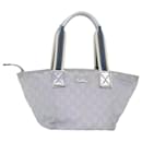 GUCCI GG Canvas Sherry Line Tote Bag Silber Grau 131228 Auth ki4597 - Gucci