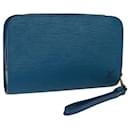 LOUIS VUITTON Epi Orsay Clutch Bag SPO Blue LV Auth 79473 - Louis Vuitton