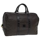 Borsa Boston in tela Macadam CELINE in pelle PVC nera e marrone Auth yk13042 - Céline