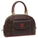 CELINE Macadam Canvas Hand Bag PVC Leather Brown Auth bs15491 - Céline