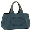 PRADA Canapa MM Hand Bag Canvas Navy Auth bs15333 - Prada