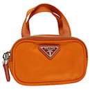 PRADA Pouch Nylon Orange Auth 72112 - Prada