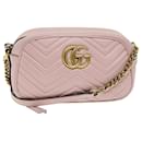 GUCCI GG Marmont Sac à bandoulière en cuir rose 447632 Auth hk1274 - Gucci