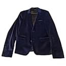 Navy blue smooth velvet blazer David Mayer Naman - Autre Marque