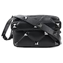 Borsa a tracolla Valentino Garavani Nappa Monochrome Roman Stud 2Way in nero