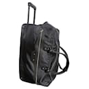 Balenciaga Trolley suitcase in black canvas and leather