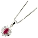 Pt850 Platinum Ruby Necklace in Excellent Condition - & Other Stories