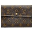 Louis Vuitton Monogram Long Wallet M61202 Brown PVC Leather in Very Good Condition