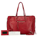 Balenciaga Leather Paper B4 Handbag 432596 in Very Good Condition