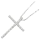 Collier croix en or blanc K18WG avec strass en excellent état - & Other Stories