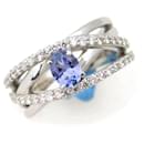 Tanzanite Diamond Ring PT900 Platinum Size 9 in Great Condition - & Other Stories