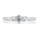 Pre-owned PT900 Platinum Diamond Ring 0.23ct 0.16ct Size 7 in Great Condition - & Other Stories