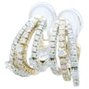 Damiani's Triple Strand Earrings with Melee Diamonds, Set in K18 White Gold, Yellow Gold and Pink Gold for Women (Pre-owned) in Excellent Condition - & Other Stories