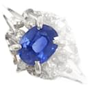 PT900 Platinum Sapphire Ring 17.5 in Excellent Condition - & Other Stories