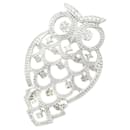 No-brand Owl-Motif Brooch with Pendant in K18WG, featuring 0.77ct Diamonds, Silver, for Women in Excellent Condition - & Other Stories