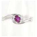 PT850 Platinum Ring with Ruby and Diamond in Excellent Condition - & Other Stories