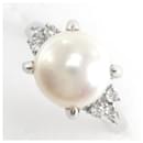 PT900 Platinum Pearl Ring with Diamond in Excellent Condition - & Other Stories