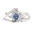 PT850 Platinum Ring with Sapphire and Diamond, Size 17 in Excellent Condition - & Other Stories