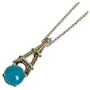 K18YG Yellow Gold Apatite 1.79ct Diamond 0.02ct Eiffel Tower Necklace in Excellent Condition - & Other Stories