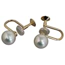 K18YG Yellow Gold Akoya Pearl 8mm Earrings in Great Condition - & Other Stories