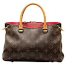 Bolso de mano Louis Vuitton Monogram Pallas BB M41241 de cuero PVC rojo en excelente estado