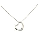 Tiffany & Co Open Heart Necklace SV925 Silver in Very Good Condition