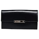 Cartier Love Collection Leather Long Wallet Black in Very Good Condition