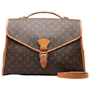 Sac à main Louis Vuitton Monogram Beverly MM M51120 en cuir PVC marron en bon état