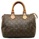 Louis Vuitton Monogram Speedy 25 Handbag M41109 Brown PVC Leather in Good Condition