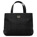 Burberry Canvas Leather Check Handbag Tote in Great Condition