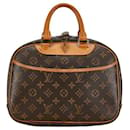 Louis Vuitton Monogram Trouville Handbag M42228 Brown PVC Leather in Very Good Condition