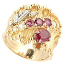 K18 Yellow Gold Ruby (1.06ct) and Diamond (0.28ct & 0.20ct) Ring, Size 15, for Women in Excellent Condition - & Other Stories