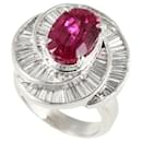 PT900 Bague En Platine Avec 6.37ct tourmaline rose et 2.25ct Simple Diamant, size 10 In excellent condition - & Other Stories