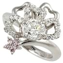 Flower Designed Pt900 Platinum Ring with Diamond and Pink Diamond - 1.027ct Diamond, 0.21ct Mere Diamond, 0.066ct Mere Pink Diamond, Size 12.5 in Excellent Condition - & Other Stories