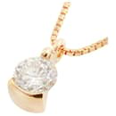 No-Brand Simple 0.547ct Single Diamond Necklace in K18 Yellow Gold in Excellent Condition - & Other Stories