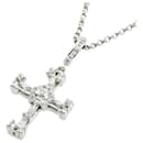 AHKAH White Gold K18 Cross Necklace with Melee Diamond in Excellent Condition - & Other Stories