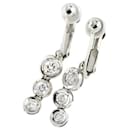 Platine PT900 Boucles d'oreilles à trois maillons 0.51ct Melee Diamonds chacun pour femme en excellent état - & Other Stories