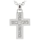 Vandome Aoyama 0.55ct Diamond Cross Necklace, K18 White Gold for Women, Preloved  in Great Condition - & Other Stories