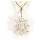 Flower Motif Necklace with 0.32ct Diamond in K18 Yellow Gold, White for Women (Used) in Excellent Condition - & Other Stories