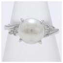 PT900 Platinum, Pearl and Diamond Ring, Ring Size 12, Pearl Approx. 9mm, 0.13 Ct Diamond, Total Weight Approx. 5.7g in Excellent Condition - & Other Stories