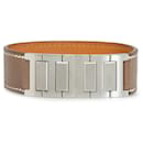 Hermes Leather Metal Bracelet in Very Good Condition - Hermès