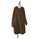 Hermes Reversible Wool Cashmere No-Collar Coat Size 40 in Very Good Condition - Hermès