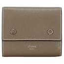 Portefeuille en cuir trifold multifonction Celine Small plié en très bon état - Céline