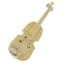 No Brand 18K Yellow Gold Violin Brooch with 0.53ct Diamonds, Weight 11.2g - Ladies' Luxury in Very Good Condition - & Other Stories