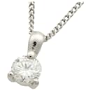 Platinum Necklace with Single Diamond of 0.532ct (H-SI1-GD), above 0.5ct - For Women in Excellent Condition - & Other Stories