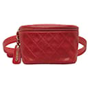 Chanel Bicolor Caviar Skin Waist Bag Red in Very Good Condition