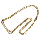 Dior Rhinestone Chain Necklace Gold Plated in Very Good Condition