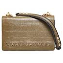 Borsa a tracolla in pelle di mucca khaki con stampa coccodrillo e borchie di Marc Jacobs in ottime condizioni