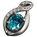 K18WG White Gold Apatite 2.07ct Diamond 0.10ct Pendant in Great Condition - & Other Stories